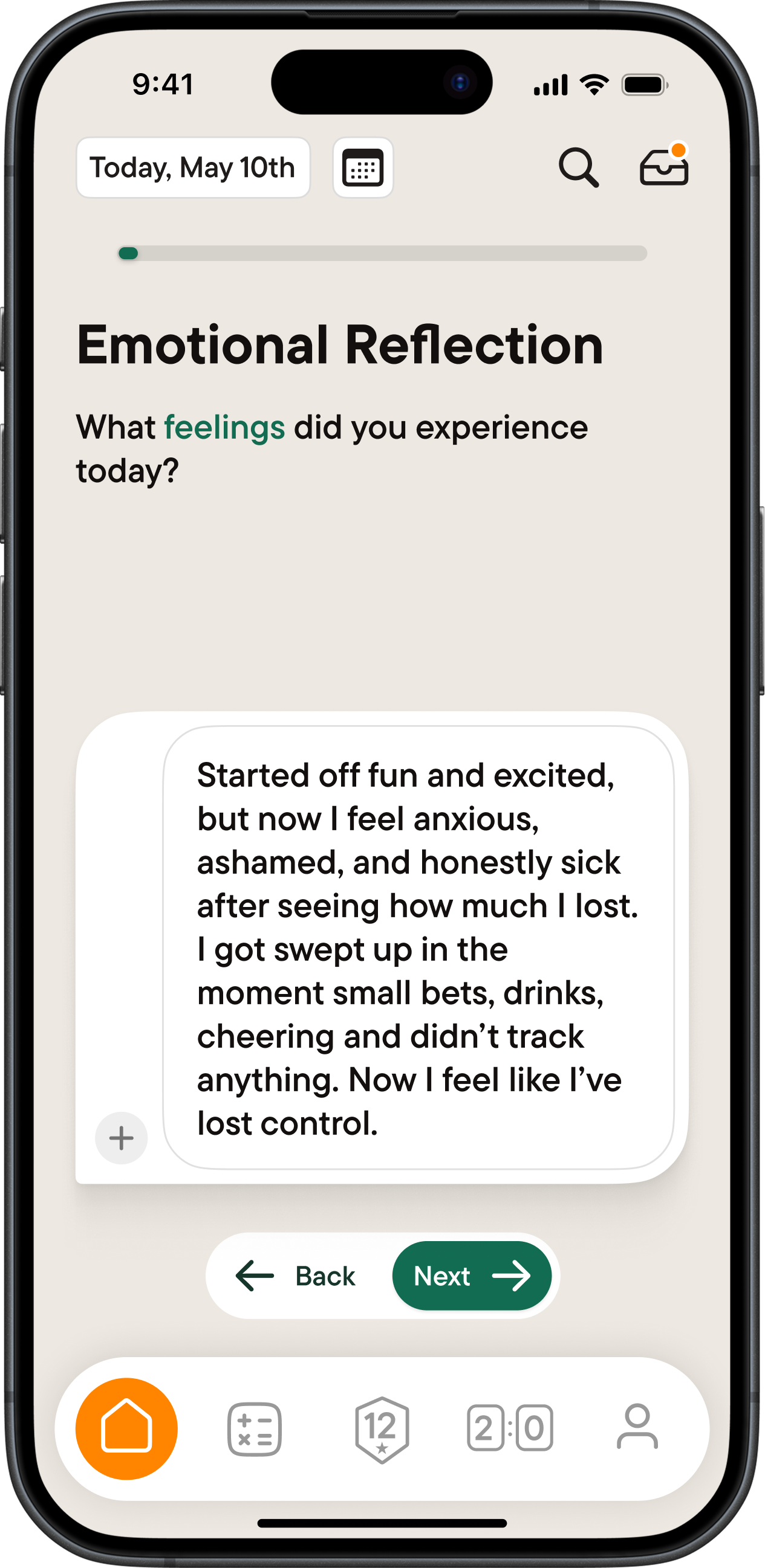 emotional reflection screen