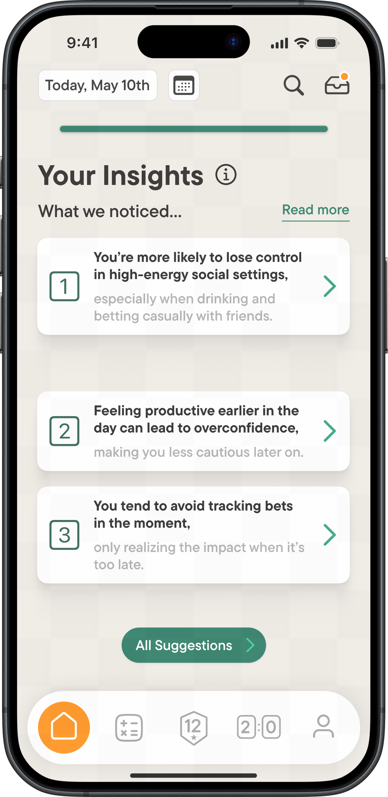 pattern insight screen